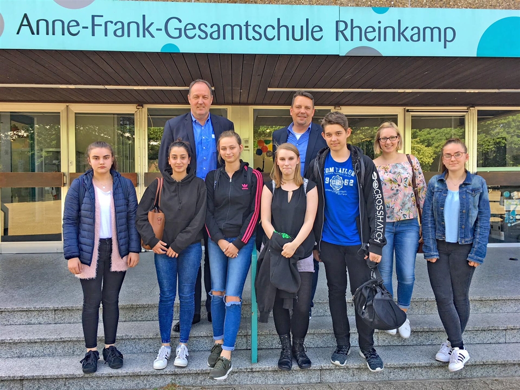 Schüler der Anne-Frank-Gesamtschule Rheinkamp